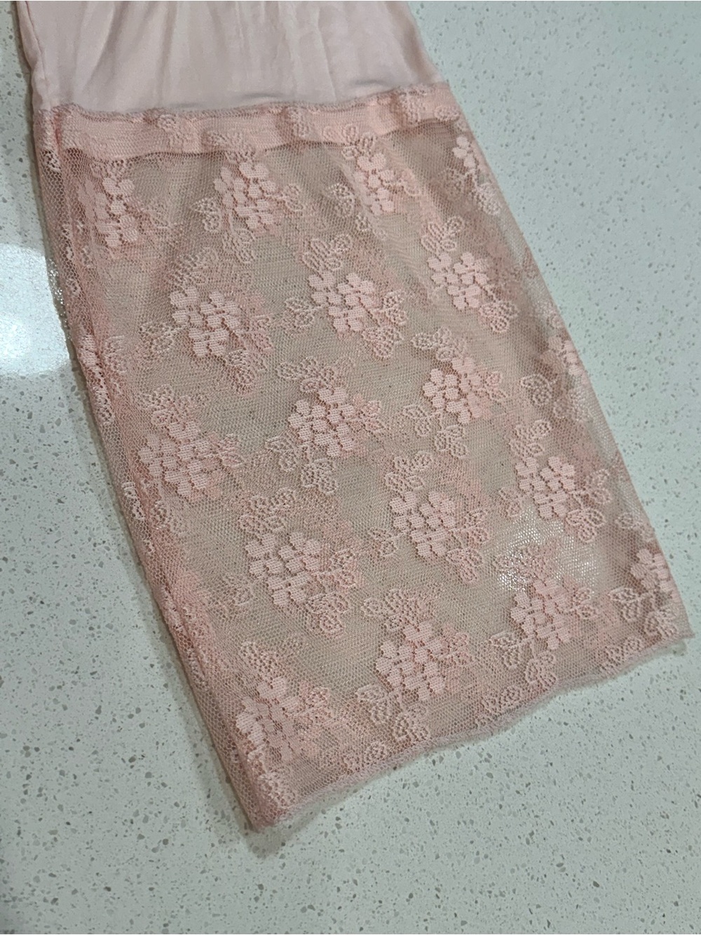 NWOT POL Long Sleeve Pink Lace-Trim Open Cardigan Kimono - Picture 5 of 7